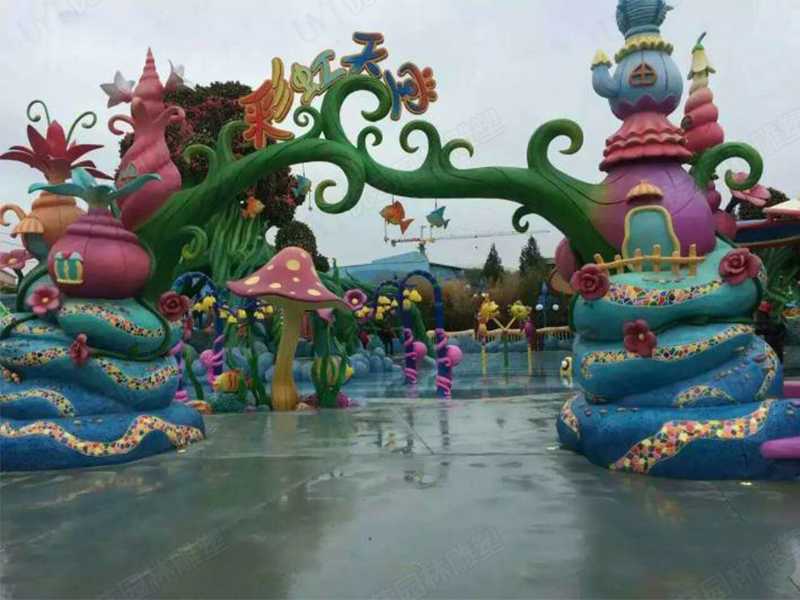 水泥雕塑，水泥卡通門頭